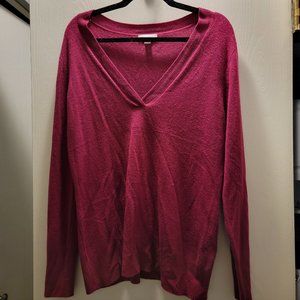 Old Navy XL Fuschia V-neck sweater